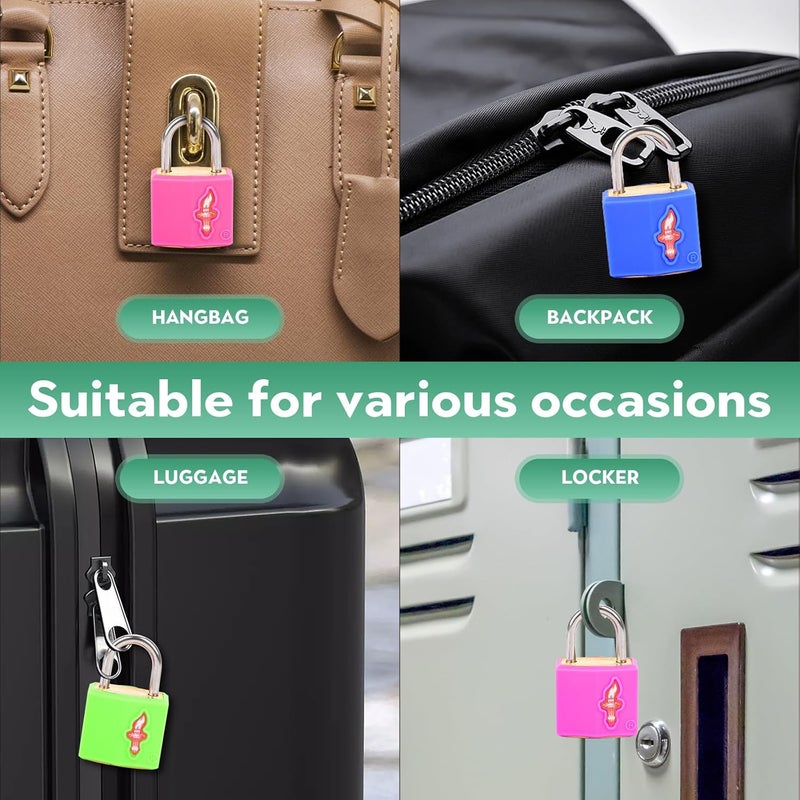 dwoyow TSA Approved Luggage Lock and 6 Luggage Tags, TSA Gun Lock Also Can Suit for Suitcase, Luggage, Backpack, Laptop Bag, Locke 6 Pack Black - Image 3